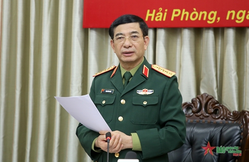 Đại tướng Phan Văn Giang chỉ đạo Hội nghị Đảng ủy Quân chủng Hải quân